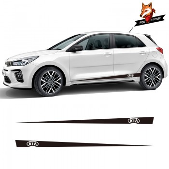 Vinyl Graphics Racing Side Stripes Decals Stickers For Kia Ceed Forte Soul Stonic Sportage Cerato Rio Sedan Niro